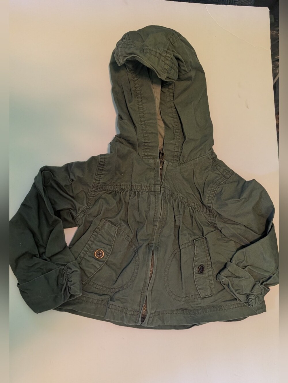 Old Navy Olive Green Jacket Baby Girls Size 3T